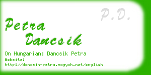 petra dancsik business card